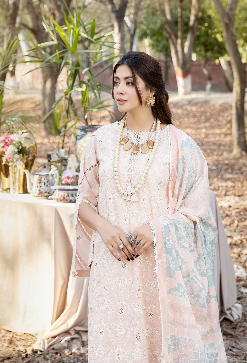 Blossom Unstitched Embroidered Lawn by Adan's Libas