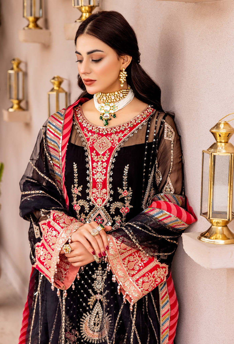 Jahan Ara - Luxury Embroidered Chiffon