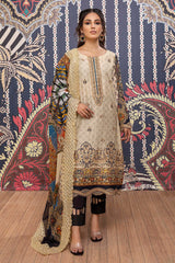 Glamor Sand - Printed & Embroidered Lawn Pret 3PC