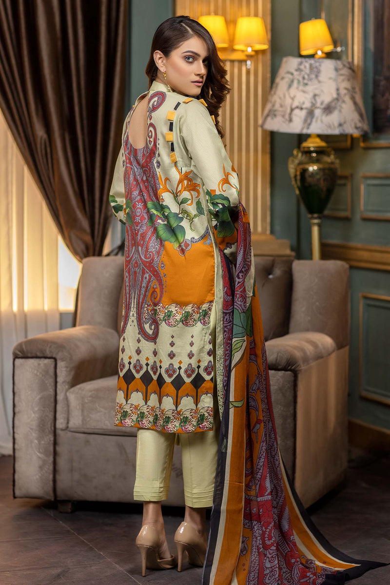 Green Mist - Stitched Printed & Embroidered Lawn