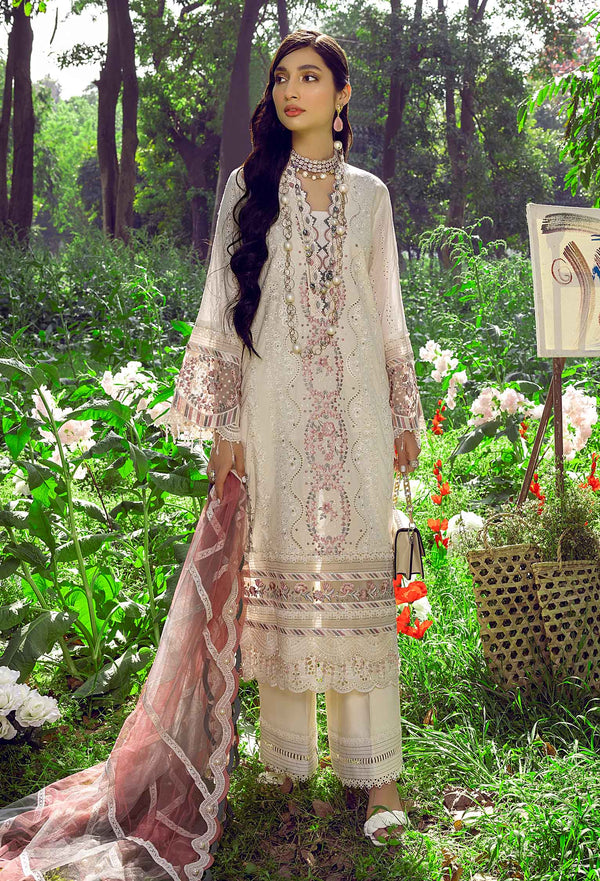 Zoela - Schiffli Embroidered Lawn