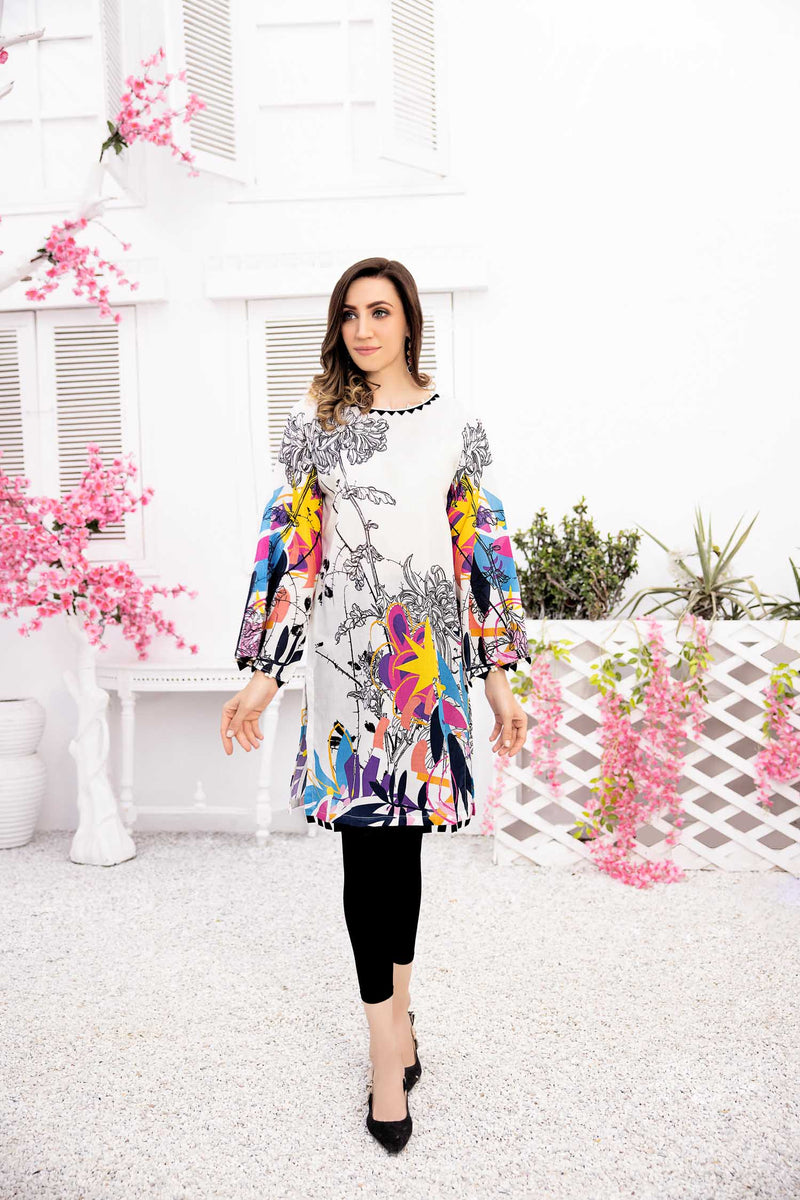 Bliss Beauty - Digital Printed Stitched Lawn Kurti