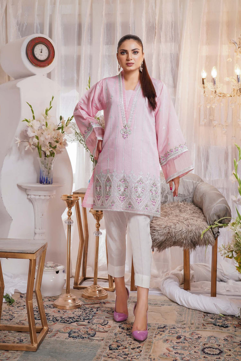 Chronic - Embroidered Paper Silk Stitch Kurti