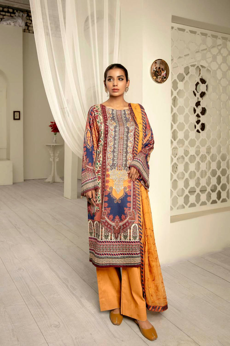 Sun Jewry - Digital Printed & Embroidered Lawn