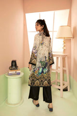 Rich Grey - Printed Stitch Kurti