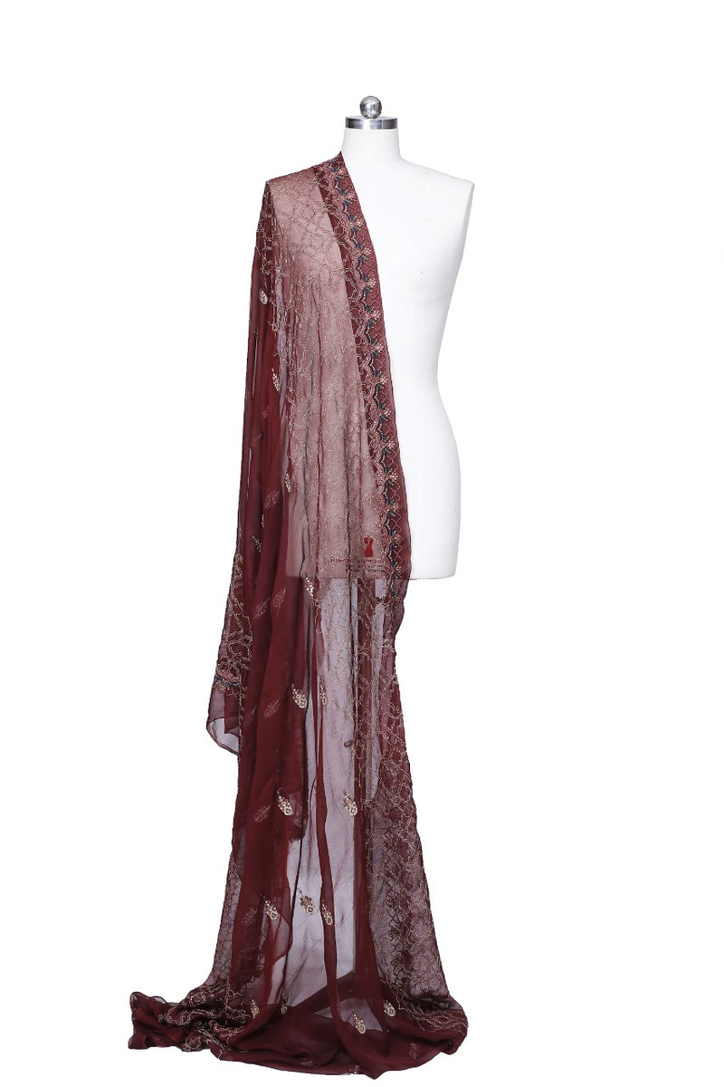 Embroidered Chiffon Dupatta