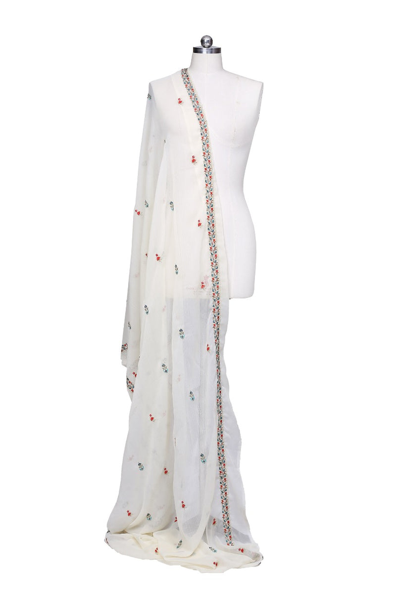 Embroidered Chiffon Dupatta